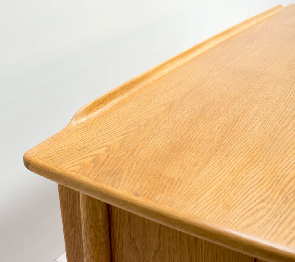 Swedish Oak Boomerang Desk by Göran Strand for Lelångs