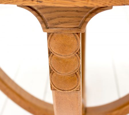 English Art Deco Oak Side Table