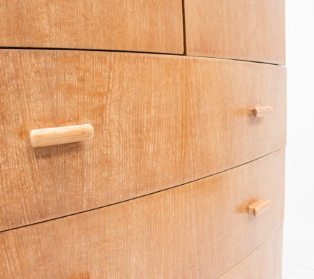Art Deco Oak Tallboy/Cabinet