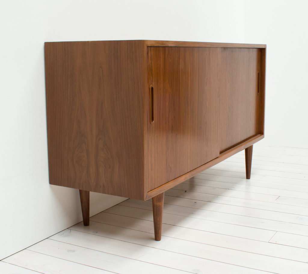 Danish Walnut Sideboard/Record Cabinet by Poul Hundevad