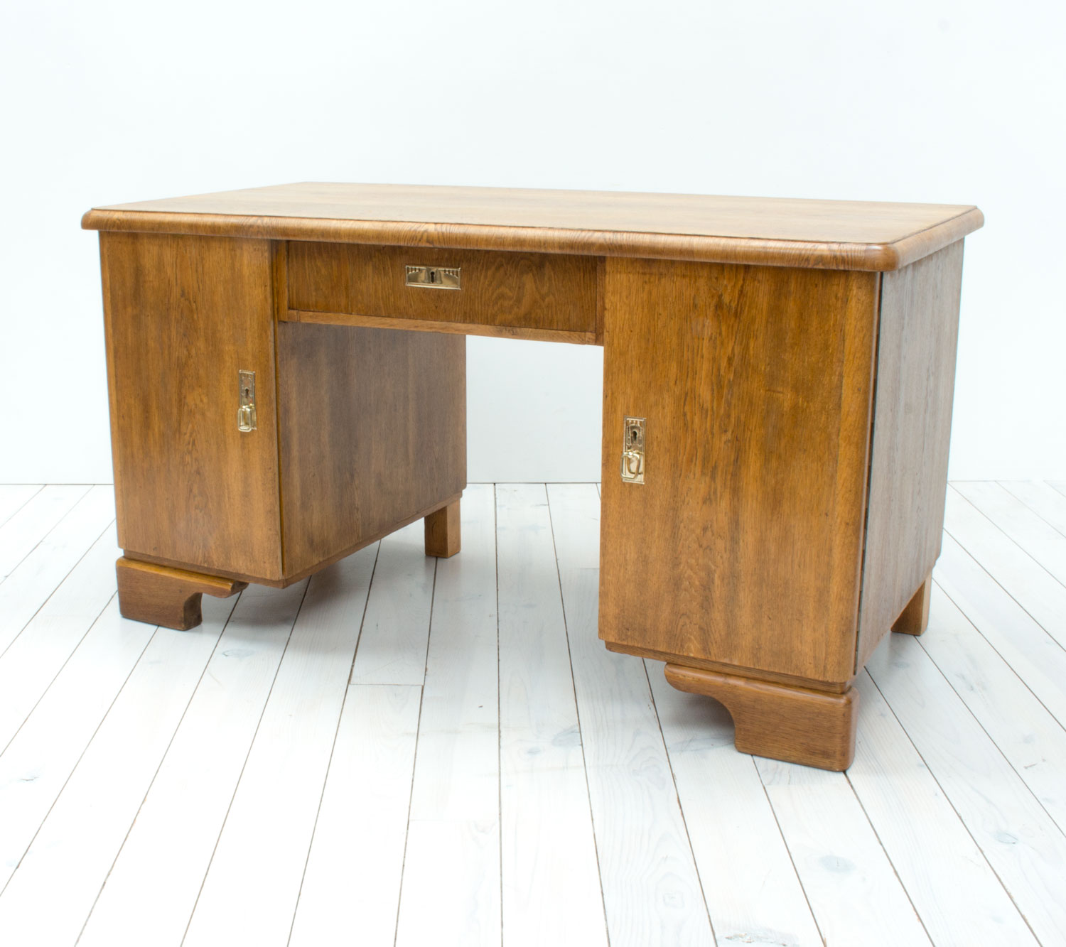 German Art Nouveau Oak Desk