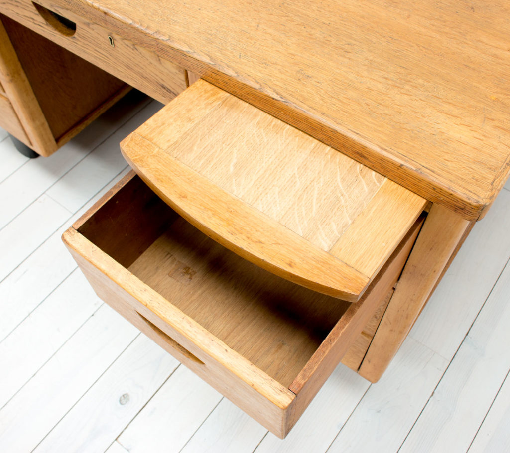 Modernist Art Deco Oak Desk