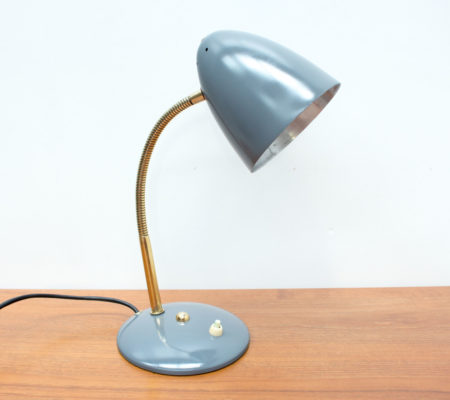 German Grey Desk Lamp by Helo Leuchten