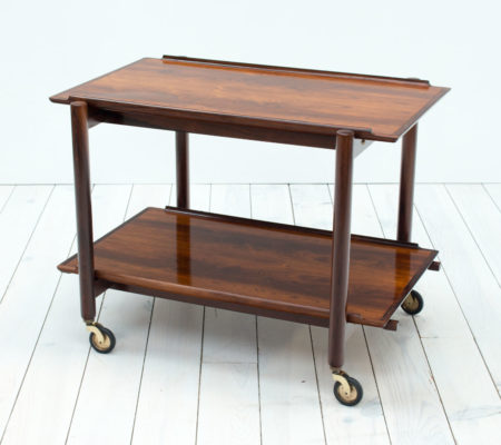 Danish Rosewood Drinks/Serving Trolley by Poul Hundevad