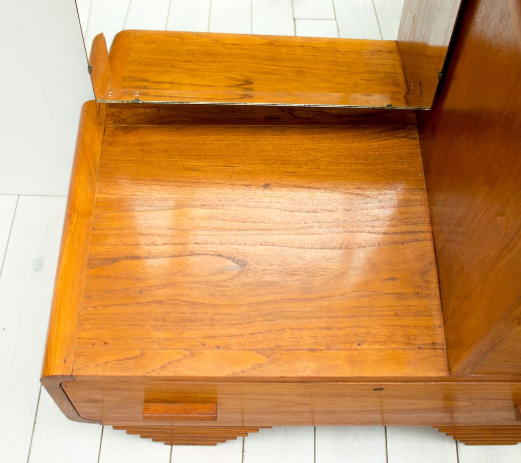 1930s Art Deco Walnut Dressing Table/Hall Stand