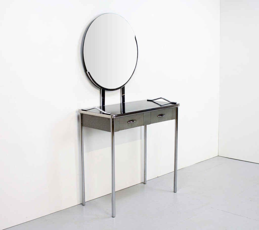 Art Deco American Royal Chrome Dressing Table by Royal Metal Manufacturing Co.