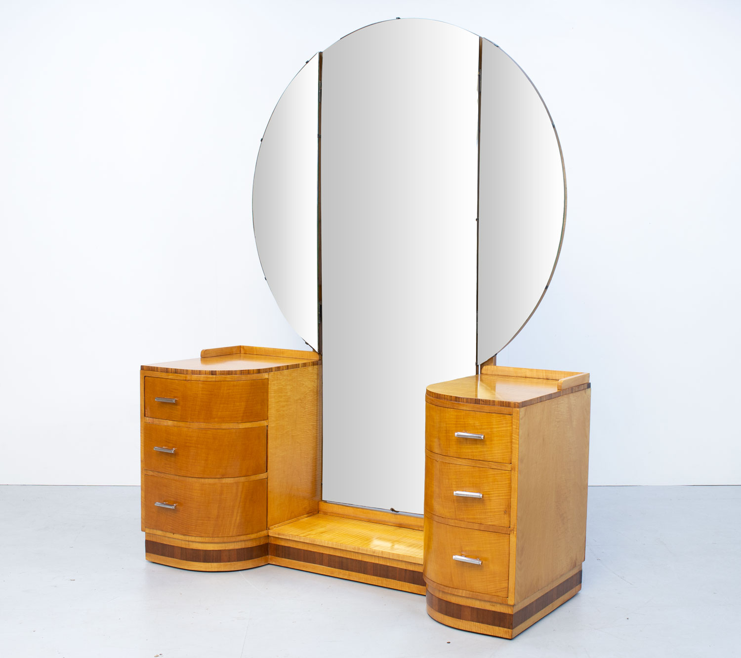 Art Deco Sycamore Dressing Table