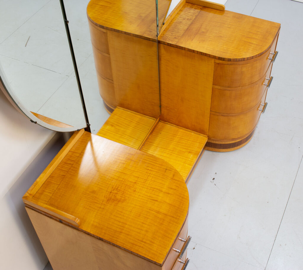 Art Deco Sycamore Dressing Table