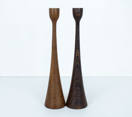 Danish Wenge Pair of Candle Holders By ESA