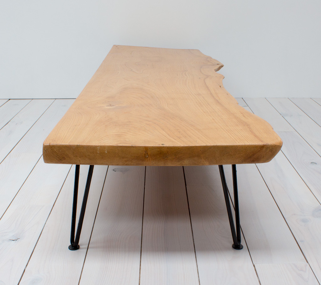 Elm Coffee Table/Bench with Hairpin Legs