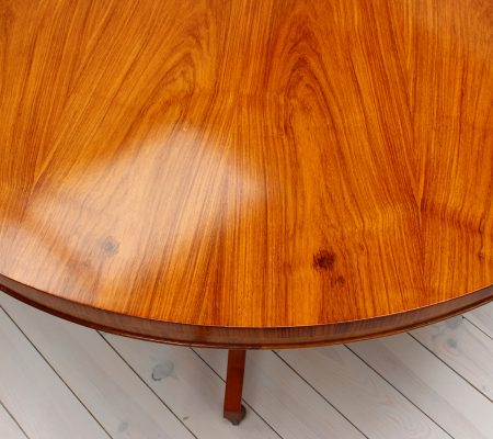 Danish Teak Round Pedestal Dining Table