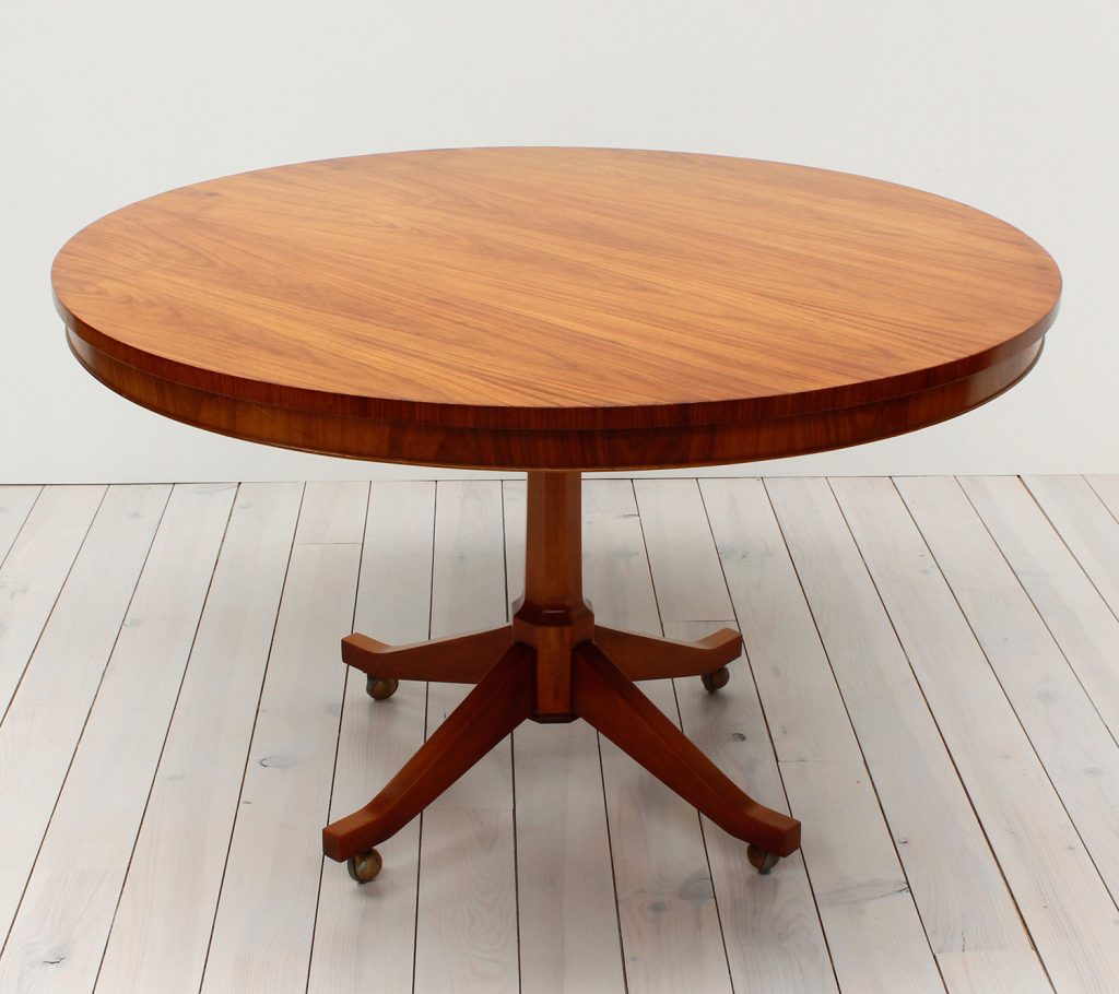 Danish Teak Round Pedestal Dining Table