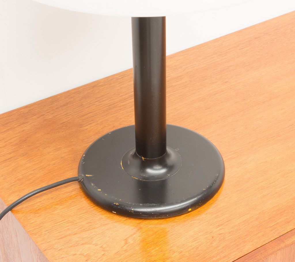 Perspex and Black Enamel Table Lamp