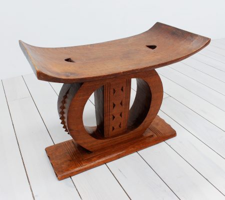 Ashanti African Carved Wooden Stool