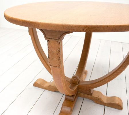 English Art Deco Oak Side Table