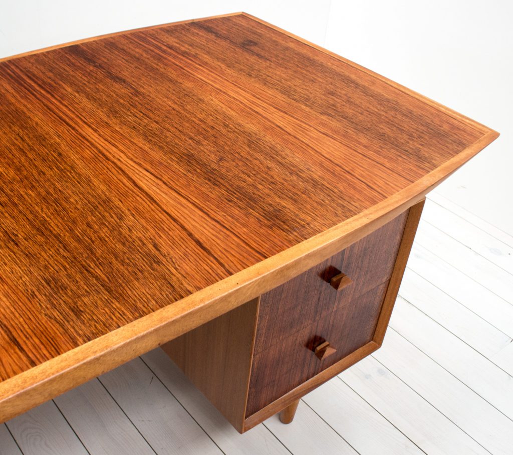 1950s Rosewood & Mahogany Desk by Christopher Heal