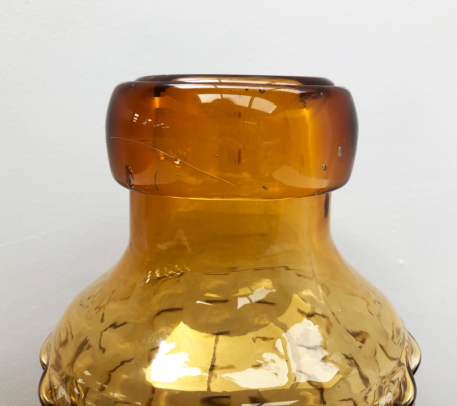 1960s Amber Glass Vase - Arc Furniture
