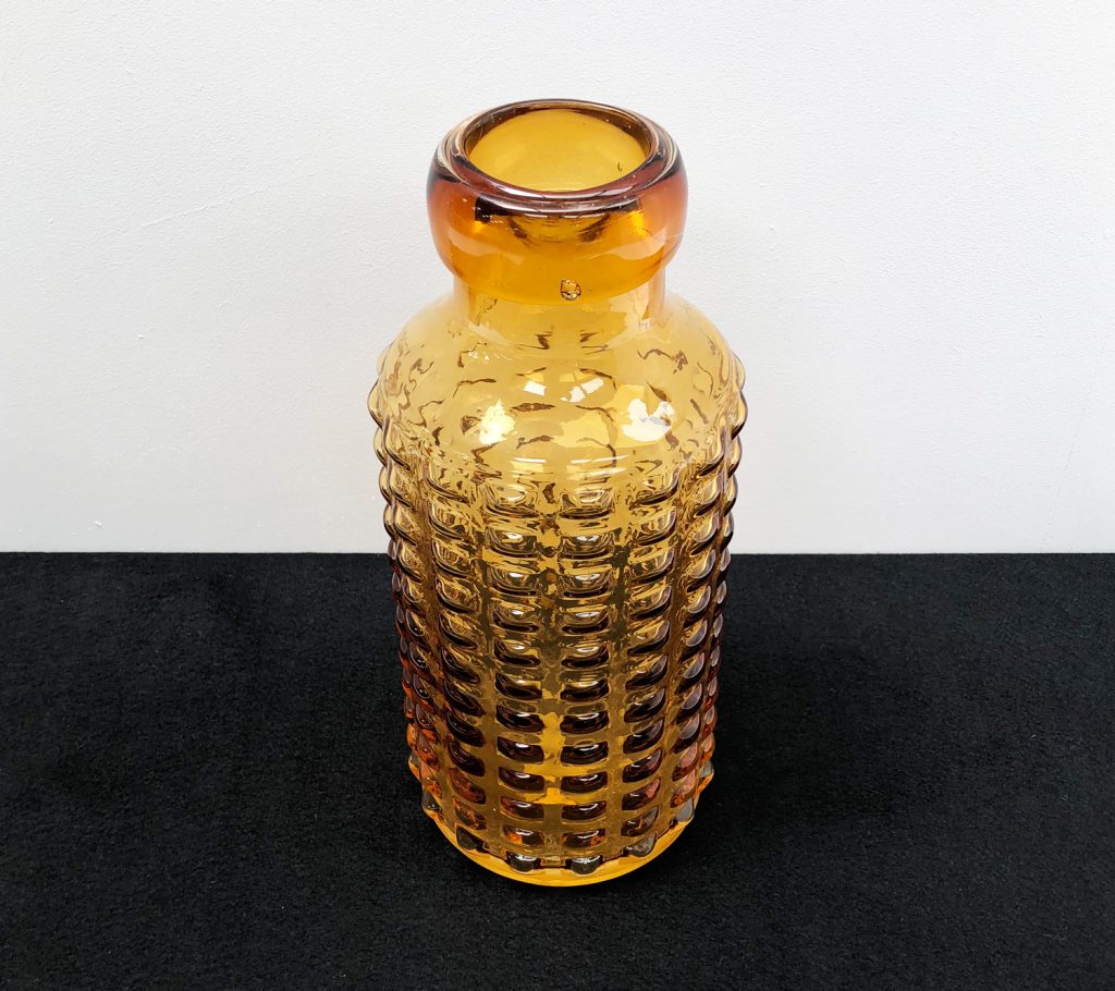 1960s Amber Glass Vase