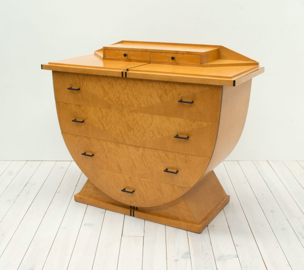 Art Deco Design Maple Chest of Drawers by Roche Bobois