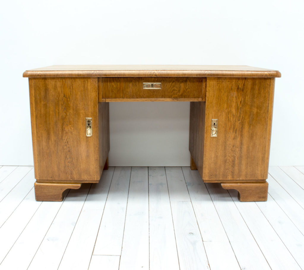 German Art Nouveau Oak Desk
