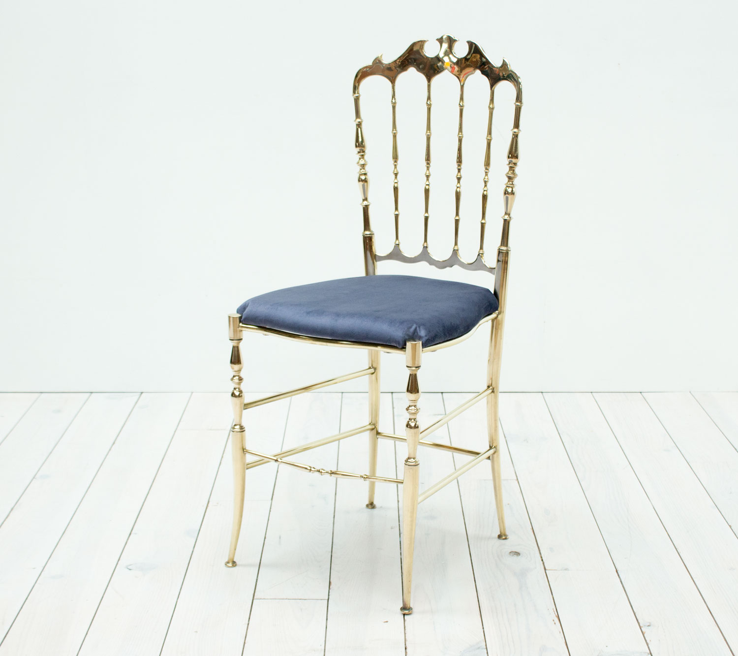 Mid Century Italian Chiavari Brass Chair