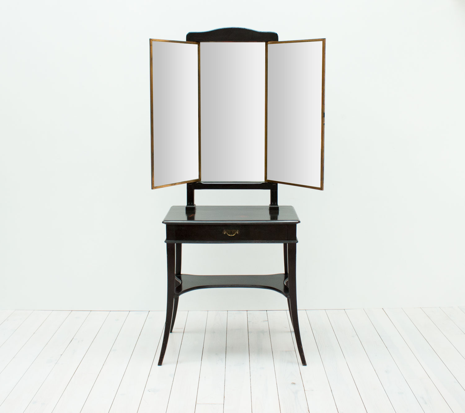 French Antique Triptych Mirror Dressing Table by Brot Arc Furniture