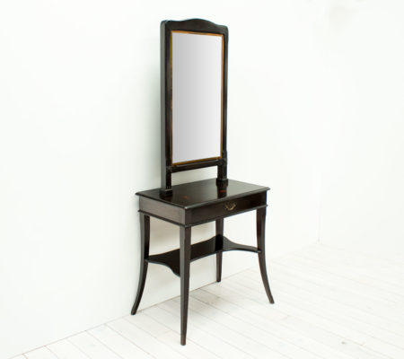French Antique Triptych Mirror Dressing Table by Brot
