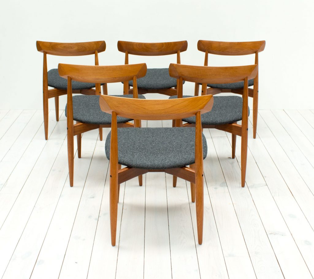 Danish Teak Dining Chairs by H. W. Klein for Bramin