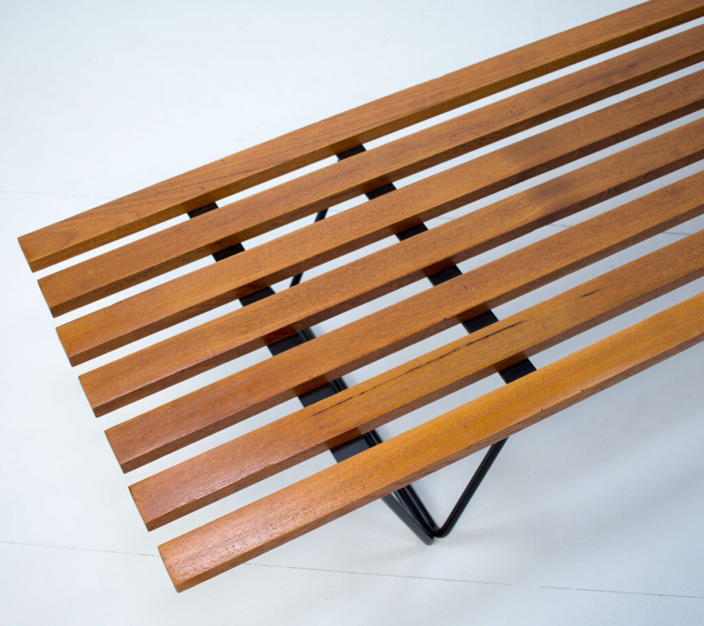 1950s Slatted Bench by Robin Day for Hille