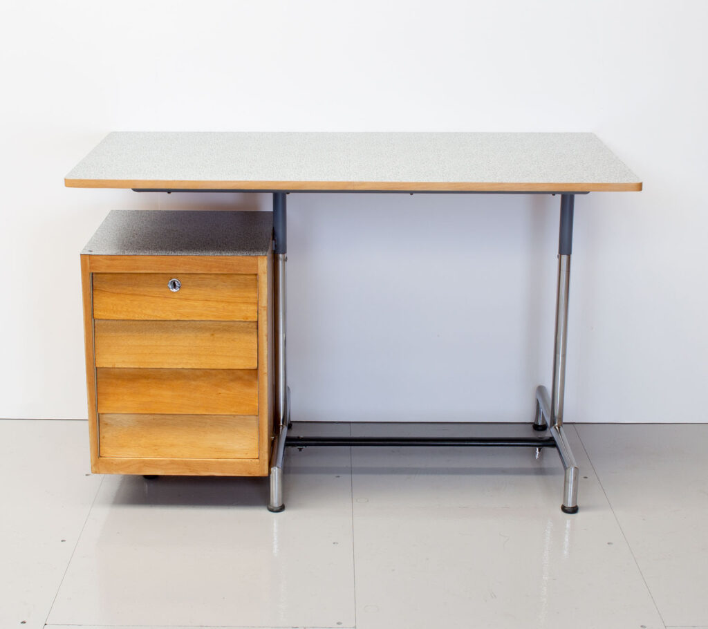1960s Italian Style Formica and Maple Desk