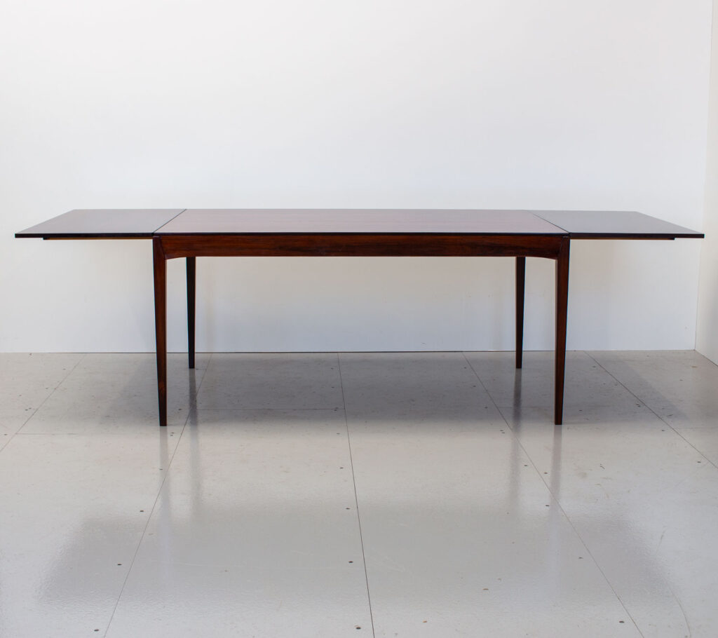 Danish Rosewood Extending Dining Table by Hornslet