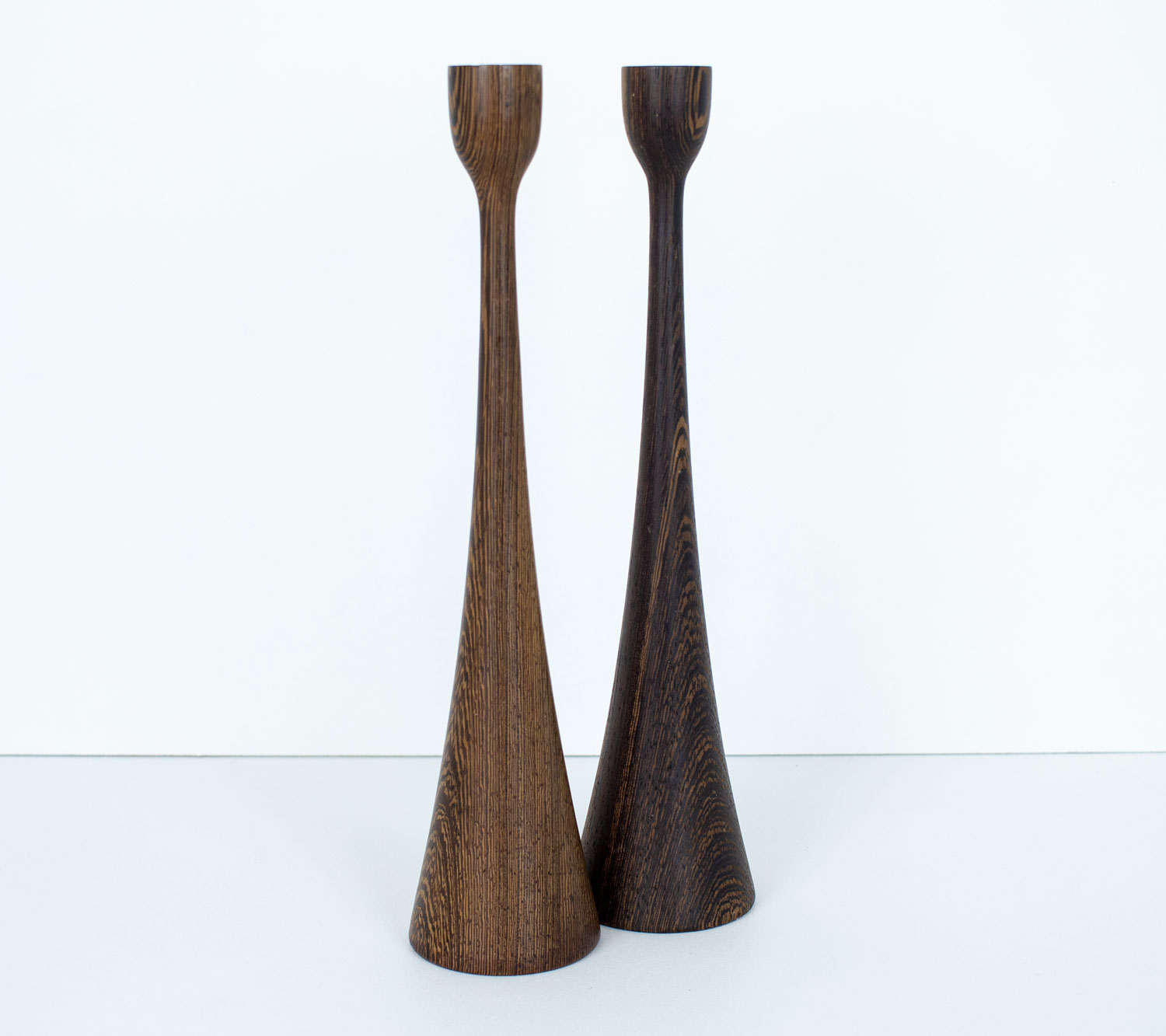 Danish Wenge Pair of Candle Holders By ESA