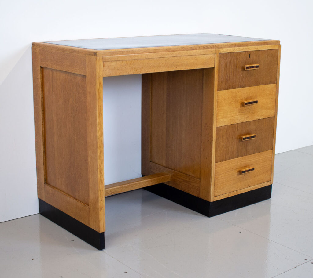 Art Deco Oak Desk by Bowman Brothers