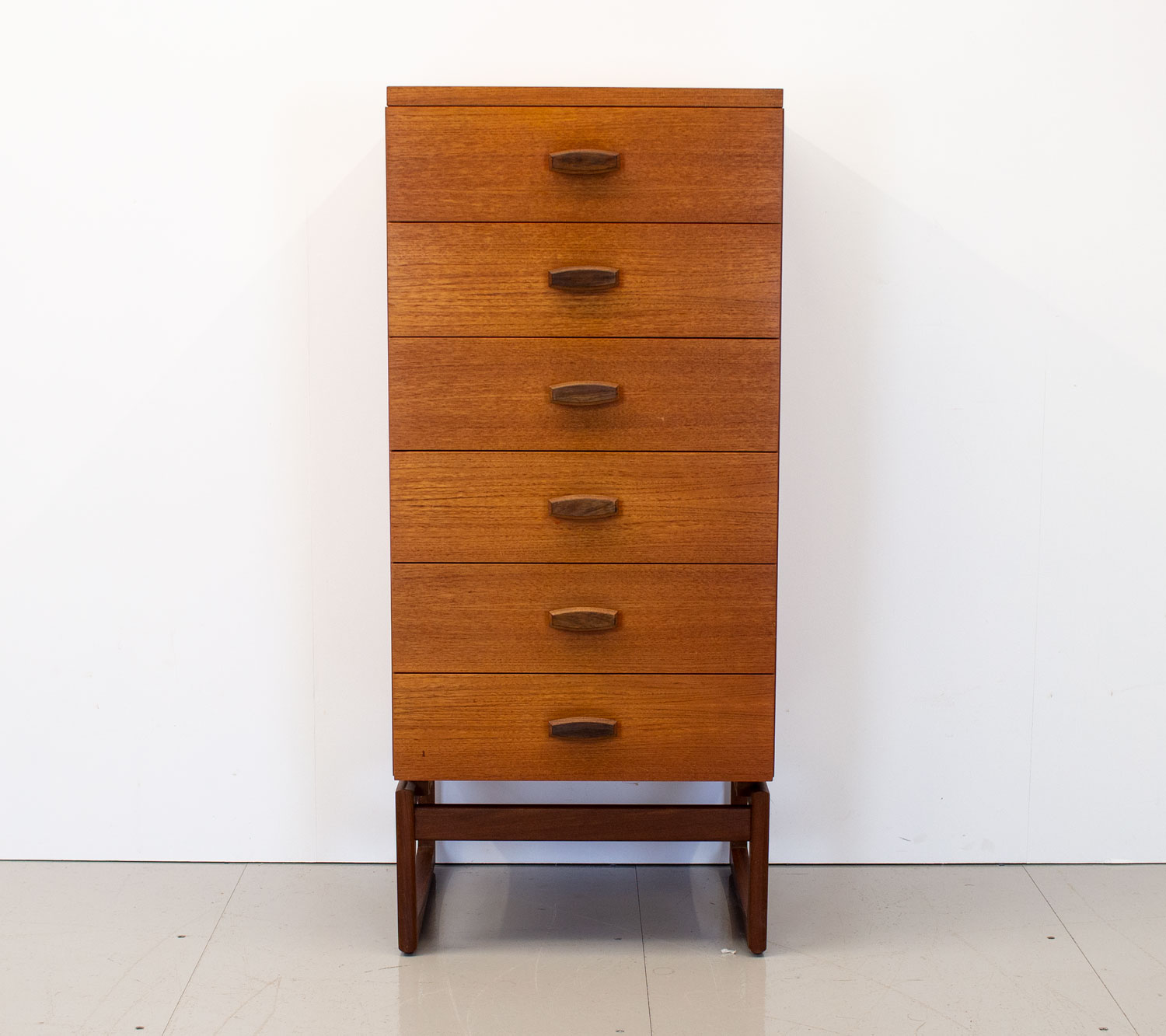 G Plan Quadrille Teak 'Tallboy' Chest of Drawers Arc Furniture