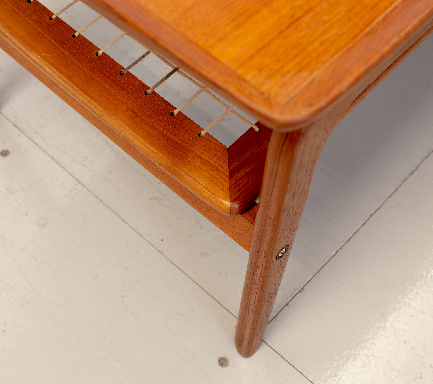 Mid Century Danish Teak and Rattan Coffee Table by Toften Arc Furniture