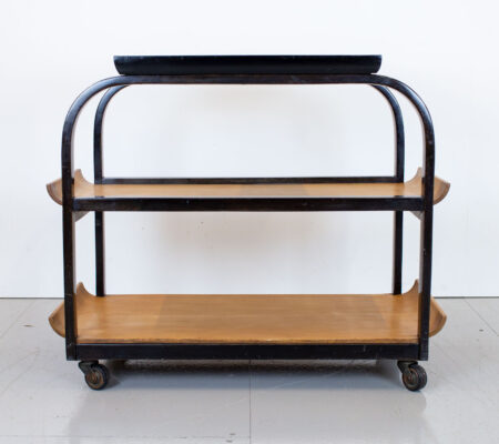 1930s Modernist Plywood Drinks Trolley by Thonet
