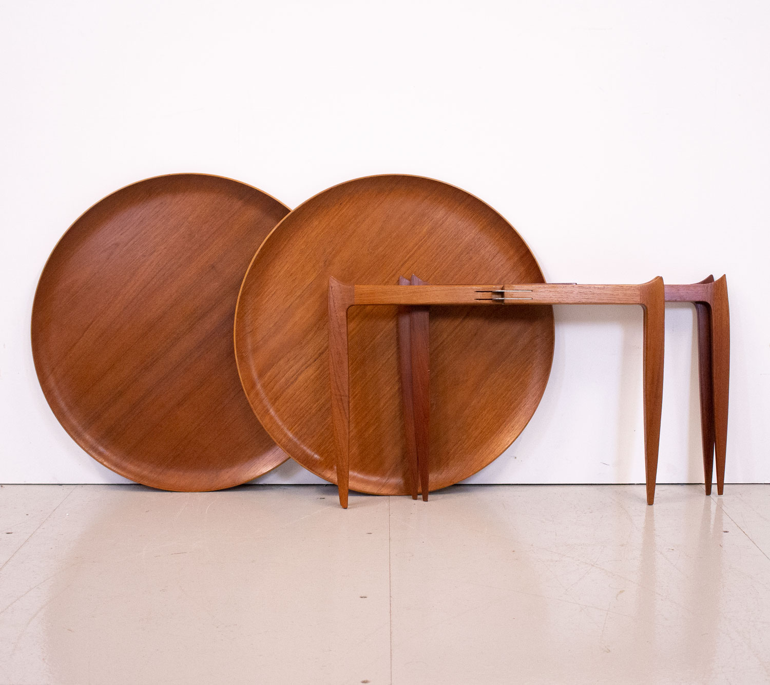 Pair of Danish Teak Model 4508 Tray Tables by Fritz Hansen