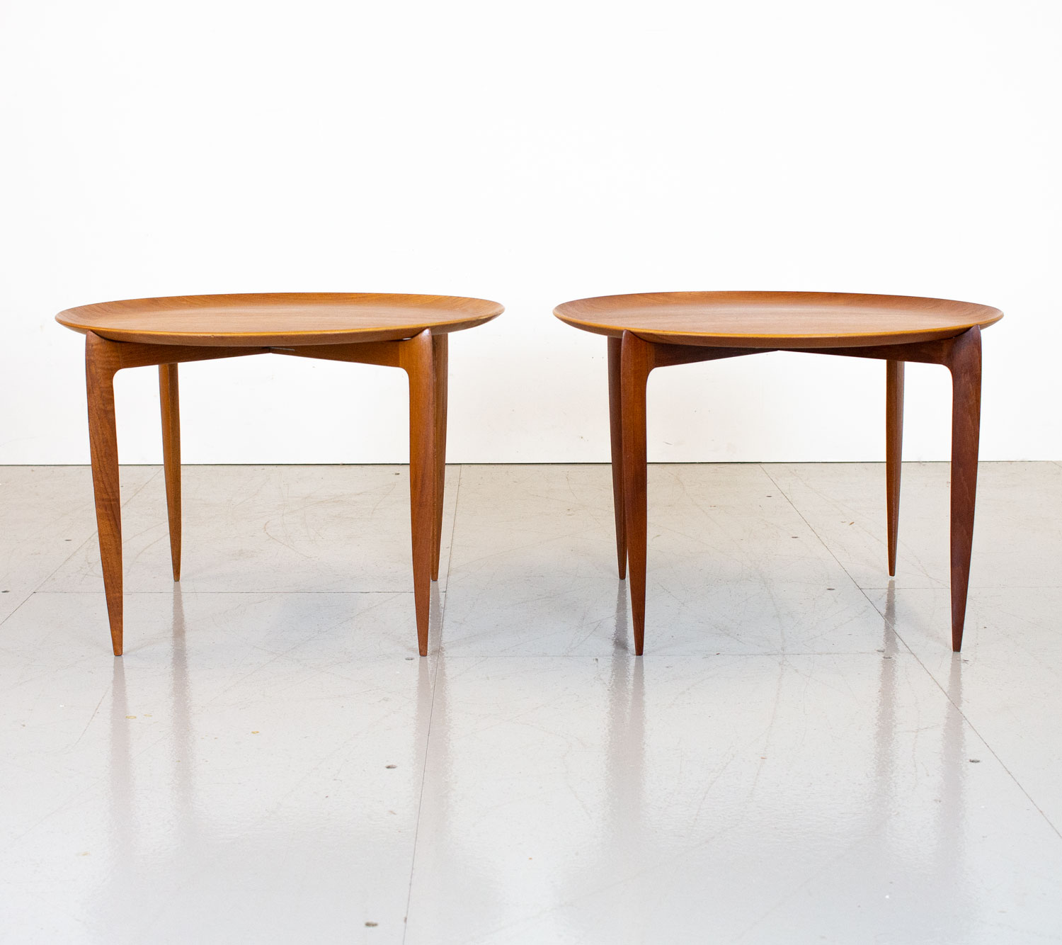 Pair of Danish Teak Model 4508 Tray Tables by Fritz Hansen