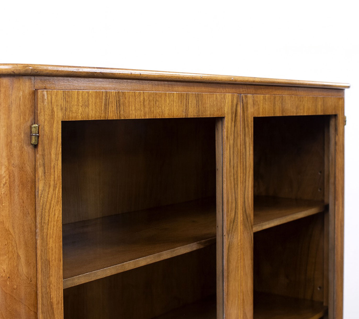 French Art Deco Walnut Display Cabinet