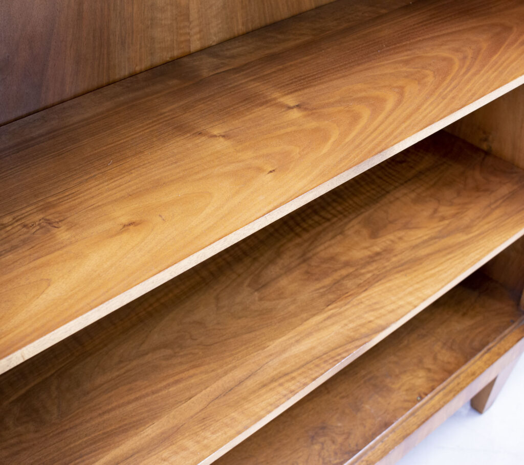 French Art Deco Walnut Display Cabinet