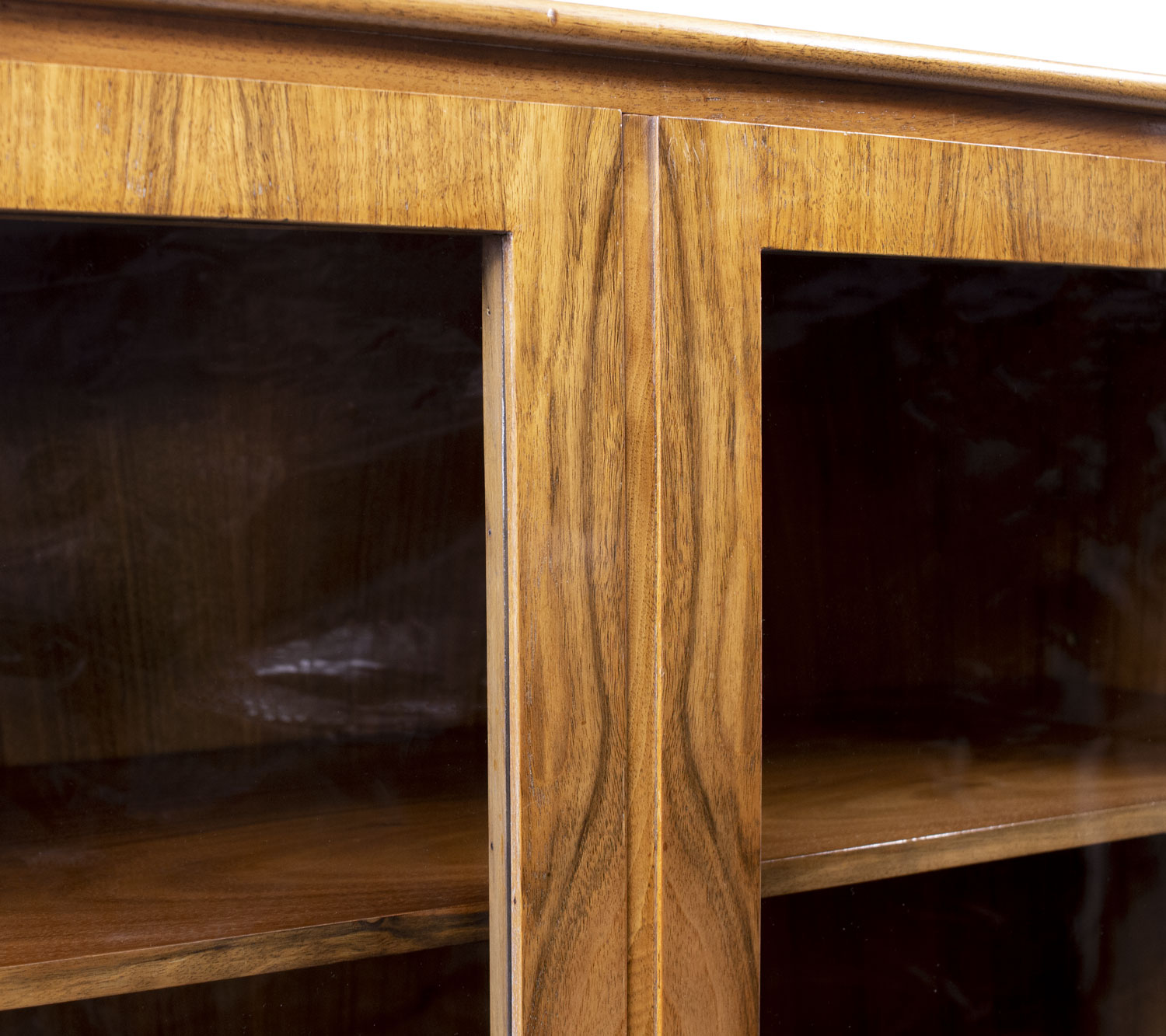French Art Deco Walnut Display Cabinet
