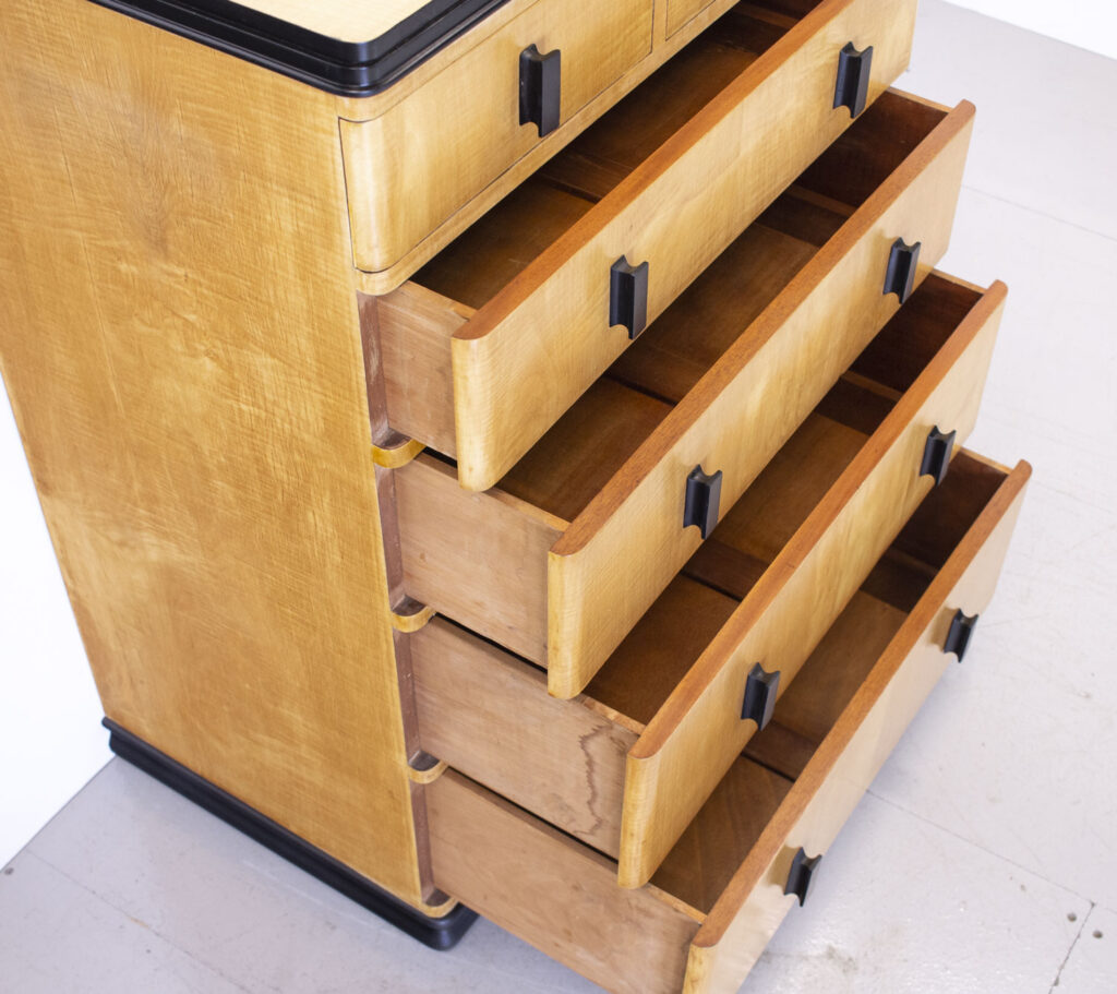 Art Deco Satinwood Tallboy