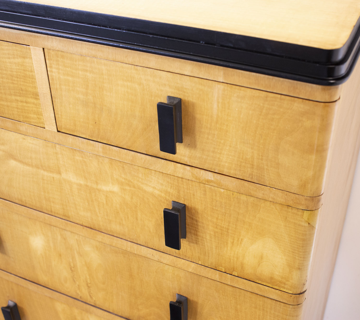Art Deco Satinwood Tallboy