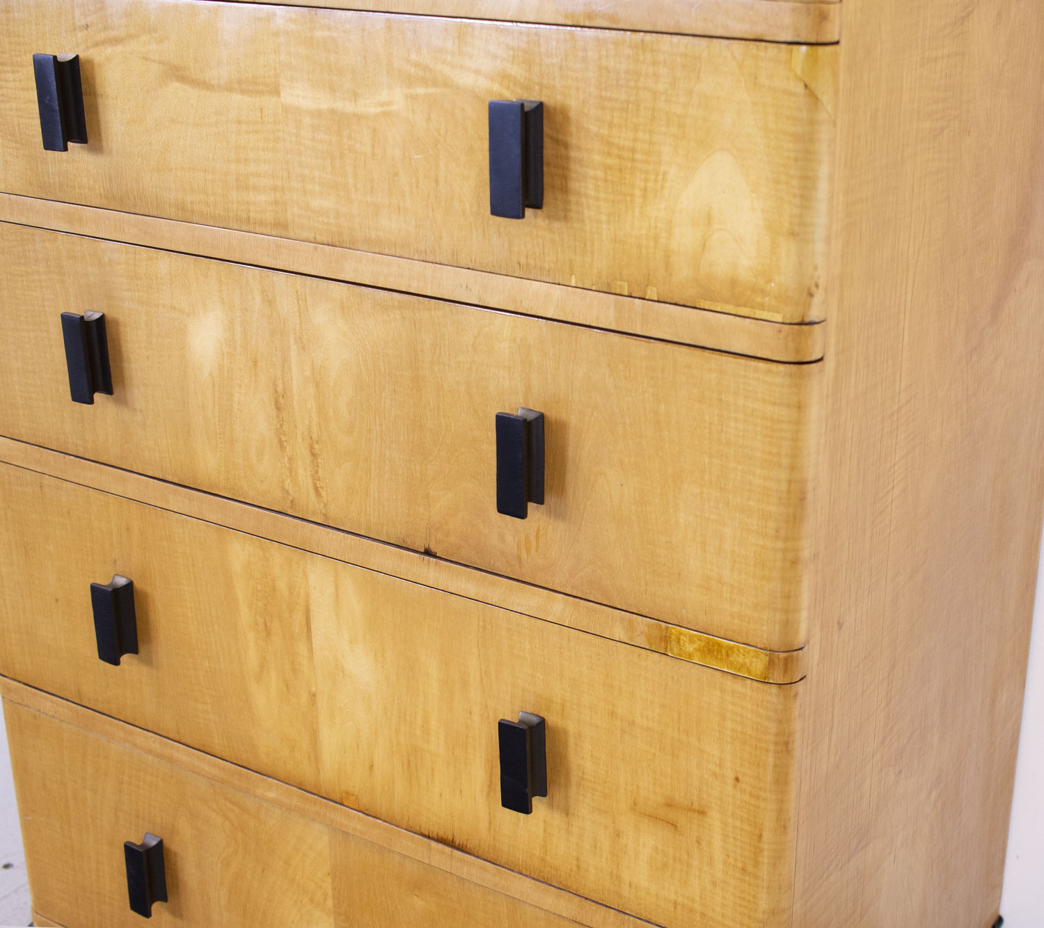 Art Deco Satinwood Tallboy