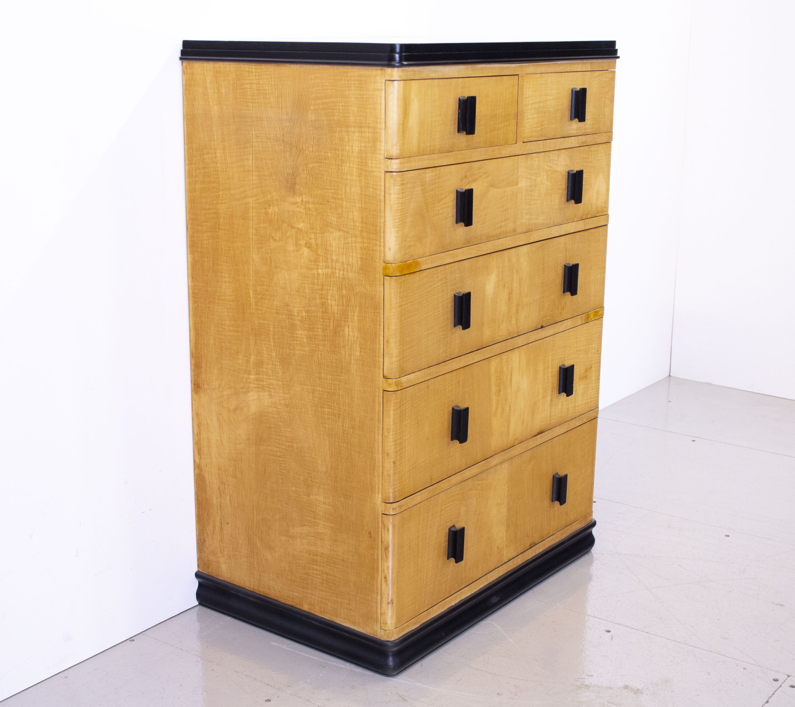 Art Deco Satinwood Tallboy