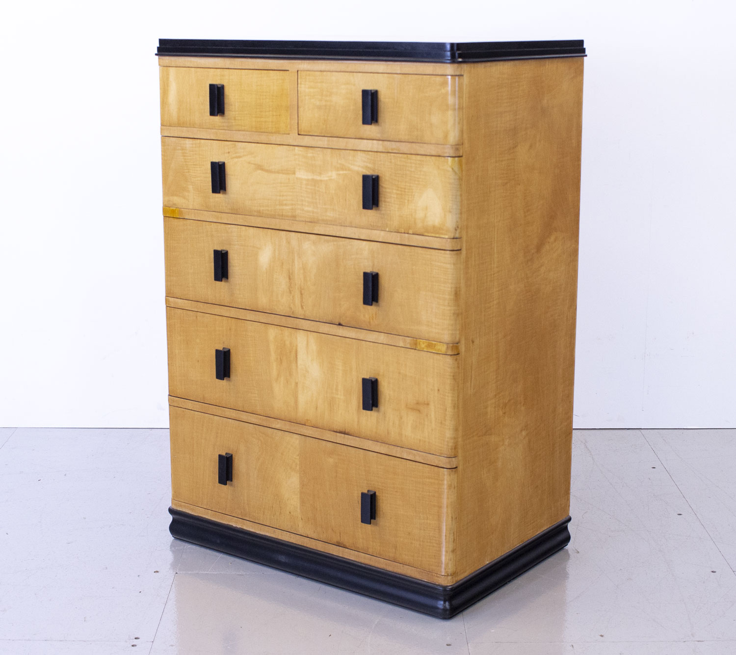 Art Deco Satinwood Tallboy