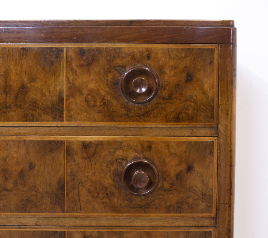 Art Deco Burr Walnut Chest of Drawers