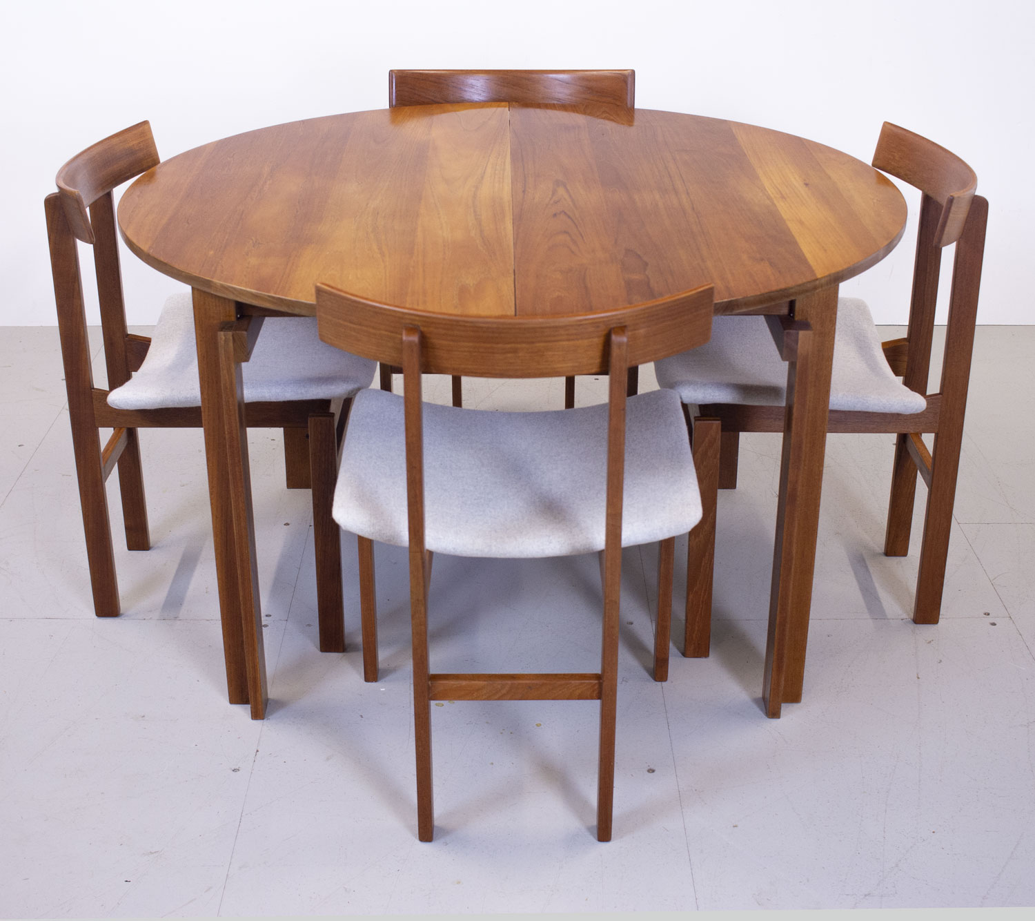 Danish Teak Extending Dining Table & Chairs by Inger Klingenberg for France & Son